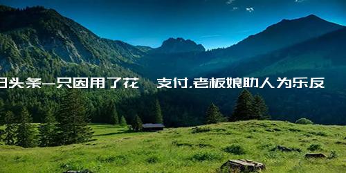 今日头条-只因用了花呗支付，老板娘助人为乐反被讹，女子 手续费得你拿